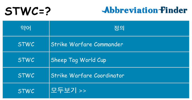 stwc 대 한 무엇을 서가
