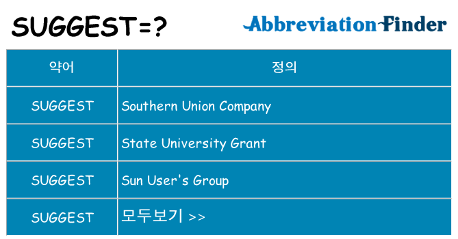 suggest 대 한 무엇을 서가