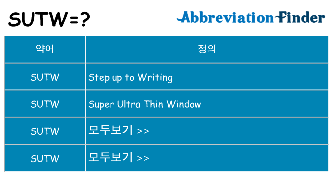 sutw 대 한 무엇을 서가