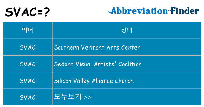svac 대 한 무엇을 서가