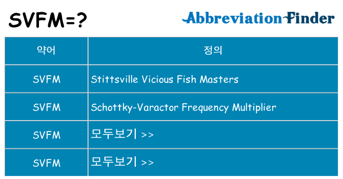 svfm 대 한 무엇을 서가