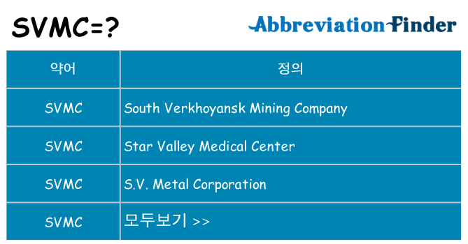 svmc 대 한 무엇을 서가