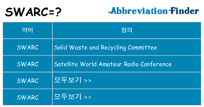 swarc 대 한 무엇을 서가