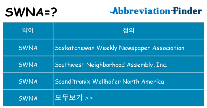 swna 대 한 무엇을 서가