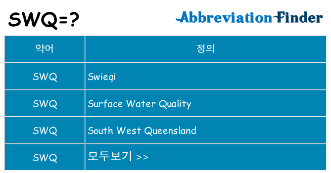 swq 대 한 무엇을 서가