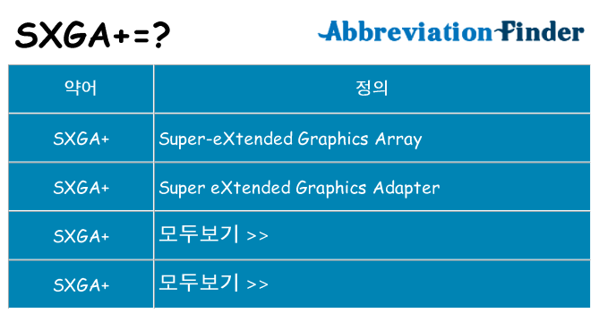 sxga 대 한 무엇을 서가