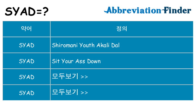 syad 대 한 무엇을 서가