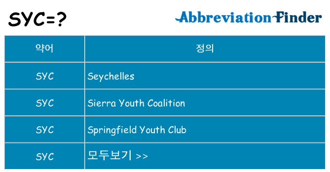 syc 대 한 무엇을 서가
