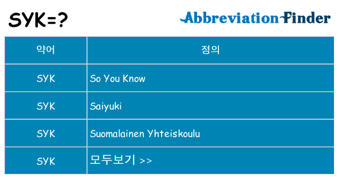 syk 대 한 무엇을 서가