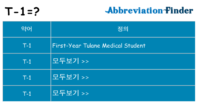 t-1 대 한 무엇을 서가