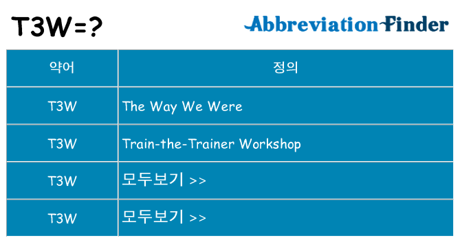 t3w 대 한 무엇을 서가