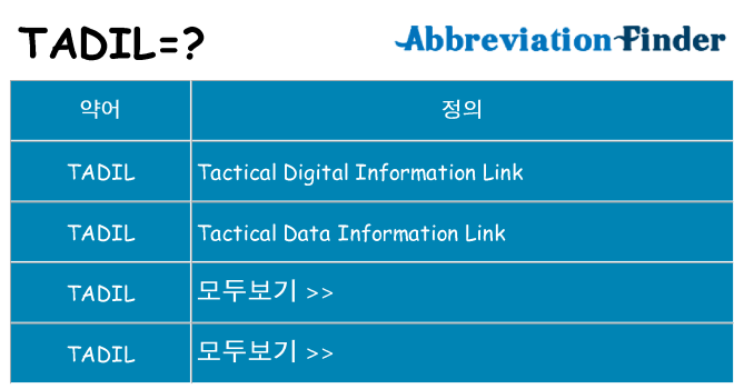 tadil 대 한 무엇을 서가