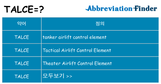 talce 대 한 무엇을 서가