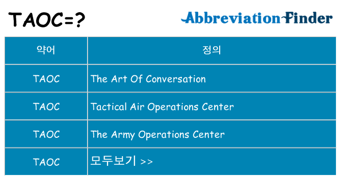 taoc 대 한 무엇을 서가