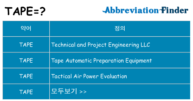 tape 대 한 무엇을 서가