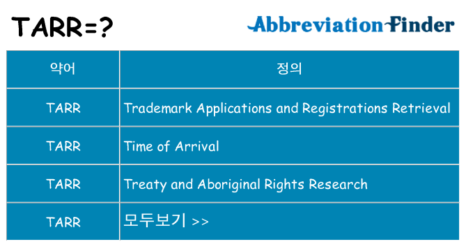 tarr 대 한 무엇을 서가