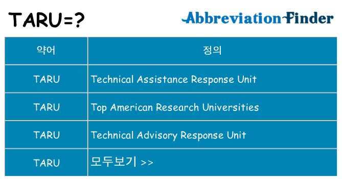 taru 대 한 무엇을 서가