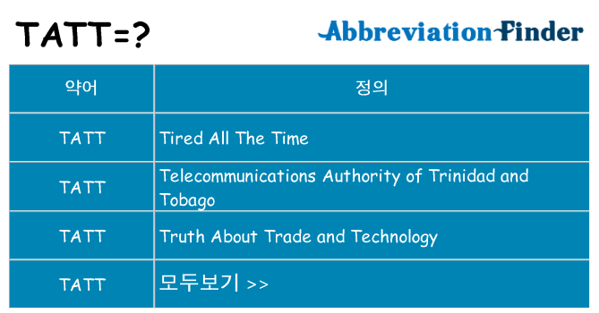 tatt 대 한 무엇을 서가