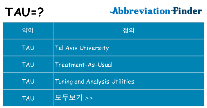 tau 대 한 무엇을 서가