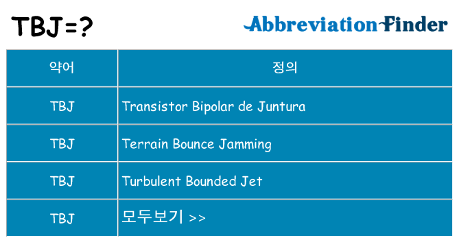 tbj 대 한 무엇을 서가