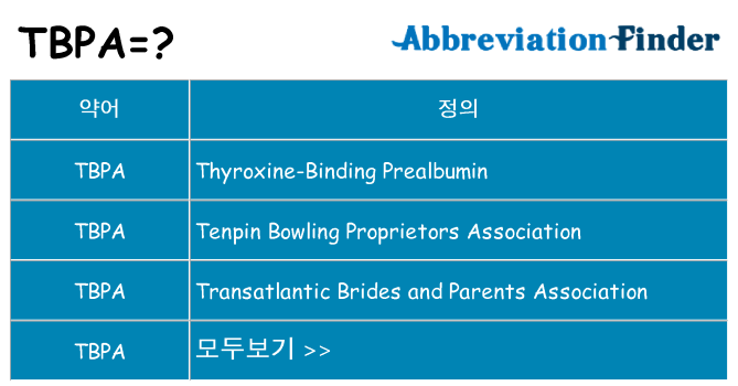 tbpa 대 한 무엇을 서가