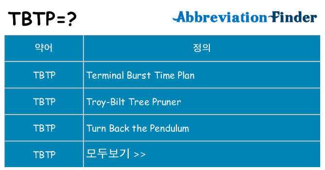 tbtp 대 한 무엇을 서가