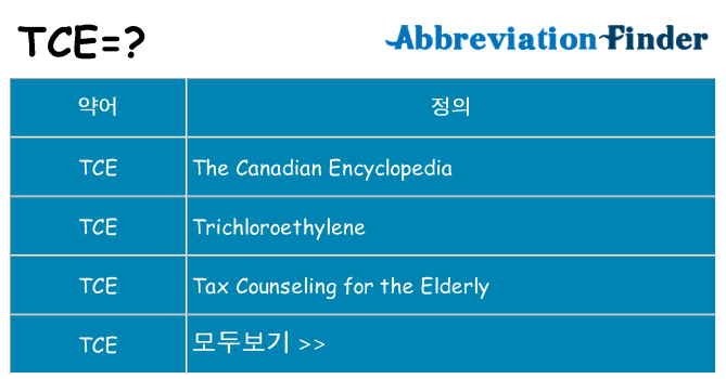tce 대 한 무엇을 서가