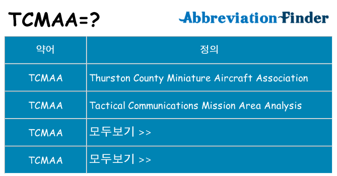 tcmaa 대 한 무엇을 서가