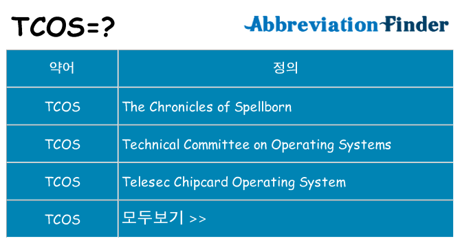 tcos 대 한 무엇을 서가