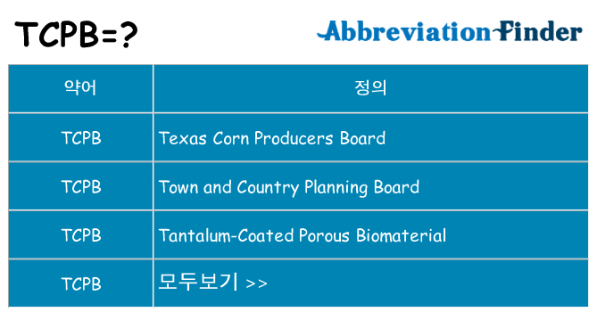 tcpb 대 한 무엇을 서가