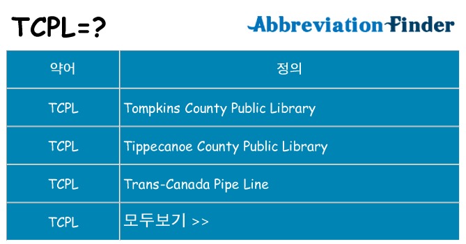 tcpl 대 한 무엇을 서가