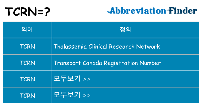 tcrn 대 한 무엇을 서가
