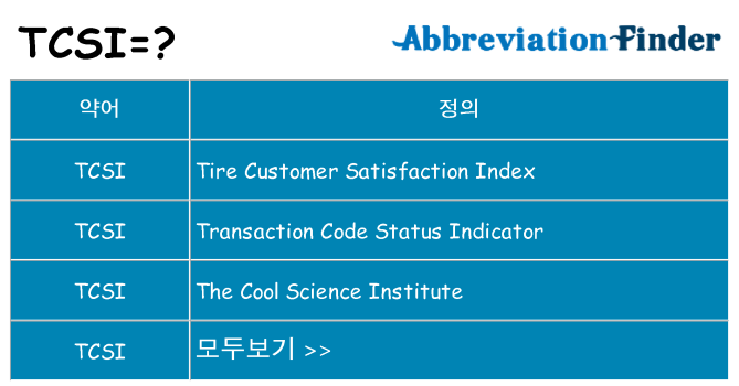 tcsi 대 한 무엇을 서가