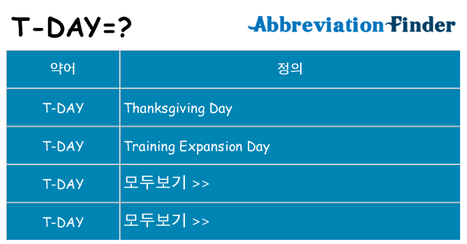 t-day 대 한 무엇을 서가