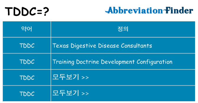 tddc 대 한 무엇을 서가