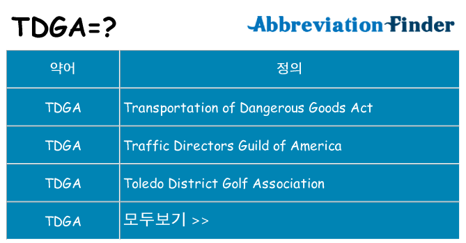 tdga 대 한 무엇을 서가