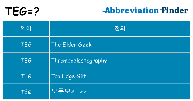 teg 대 한 무엇을 서가