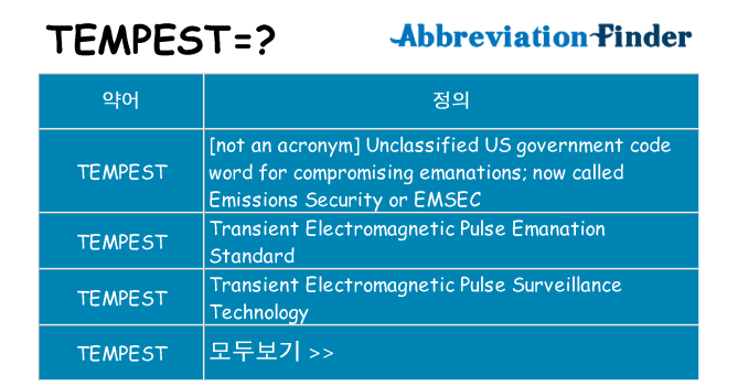 tempest 대 한 무엇을 서가