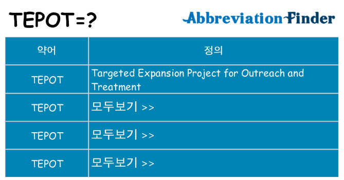 tepot 대 한 무엇을 서가