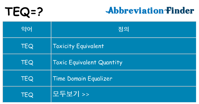 teq 대 한 무엇을 서가