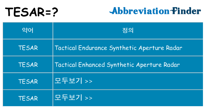 tesar 대 한 무엇을 서가