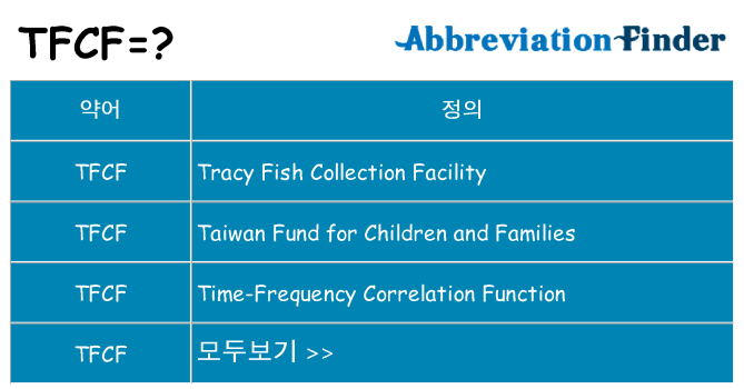 tfcf 대 한 무엇을 서가