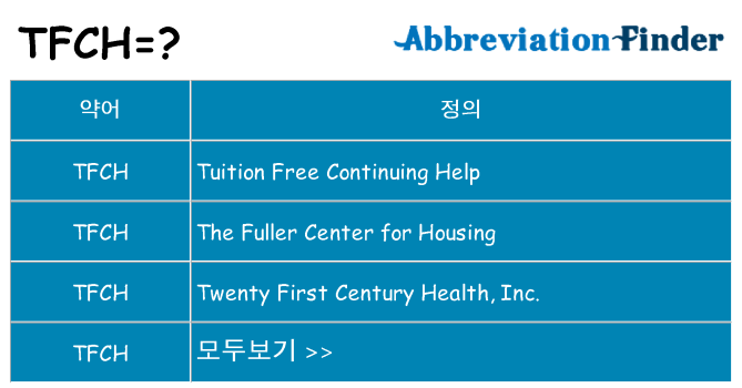 tfch 대 한 무엇을 서가