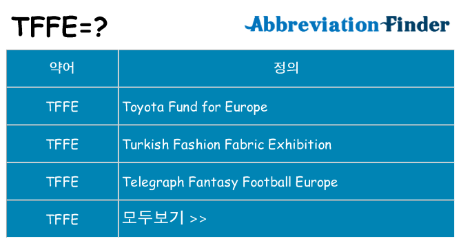 tffe 대 한 무엇을 서가