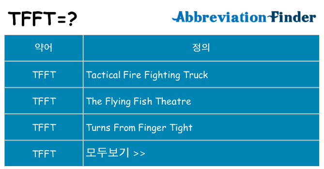 tfft 대 한 무엇을 서가