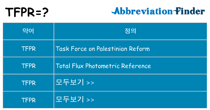 tfpr 대 한 무엇을 서가
