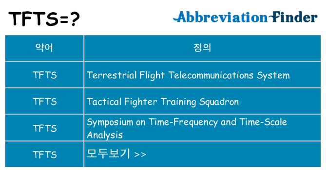 tfts 대 한 무엇을 서가