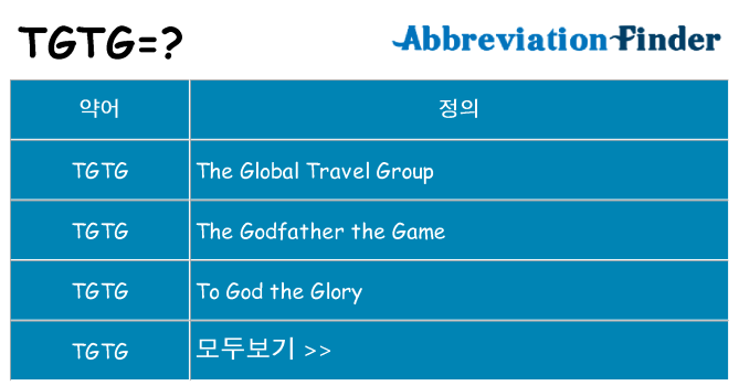 tgtg 대 한 무엇을 서가