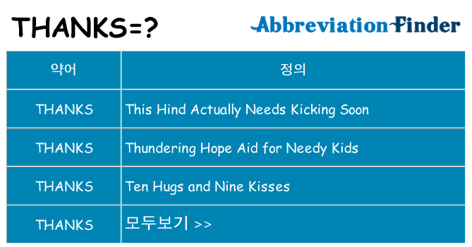 thanks 대 한 무엇을 서가