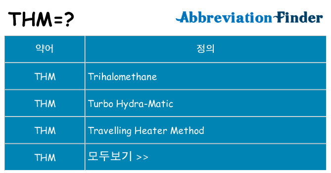 thm 대 한 무엇을 서가
